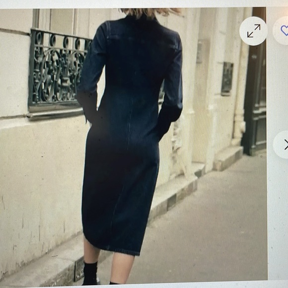 Zara denim button down dress - new with tags - Picture 4 of 8